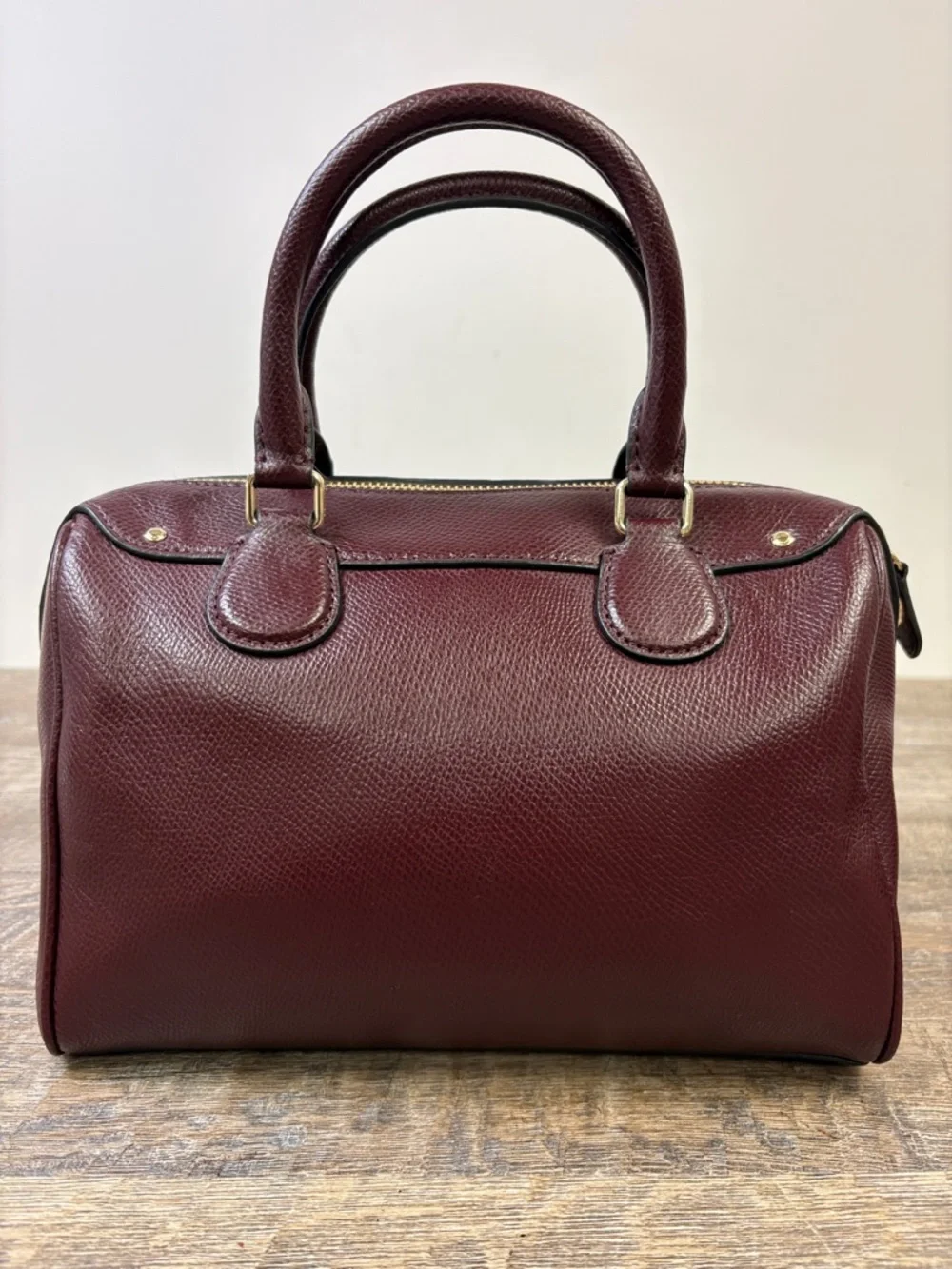 Coach Mini Bennett Satchel Oxblood Leather F36624  Bag Burgundy - Picture 2 of 13